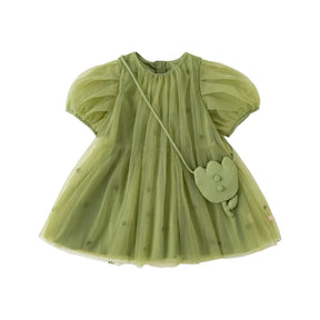 vestido infantil verde